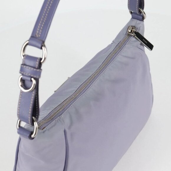 PRADA Shoulder Bag Nylon Purple Silver Auth - Picture 8 of 16